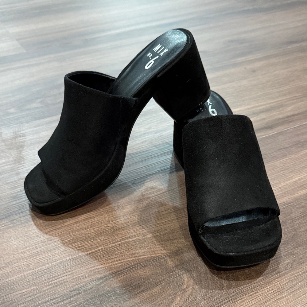 Mix No. 6 Black Women's Mules